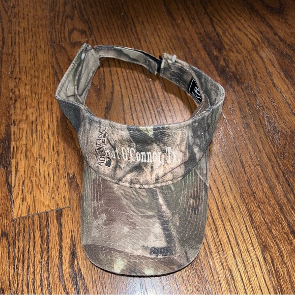 Port O’Connor Texas‎ Mossy Oak Camo Visor Hook And Loop Adjustable Hat - Picture 1 of 7